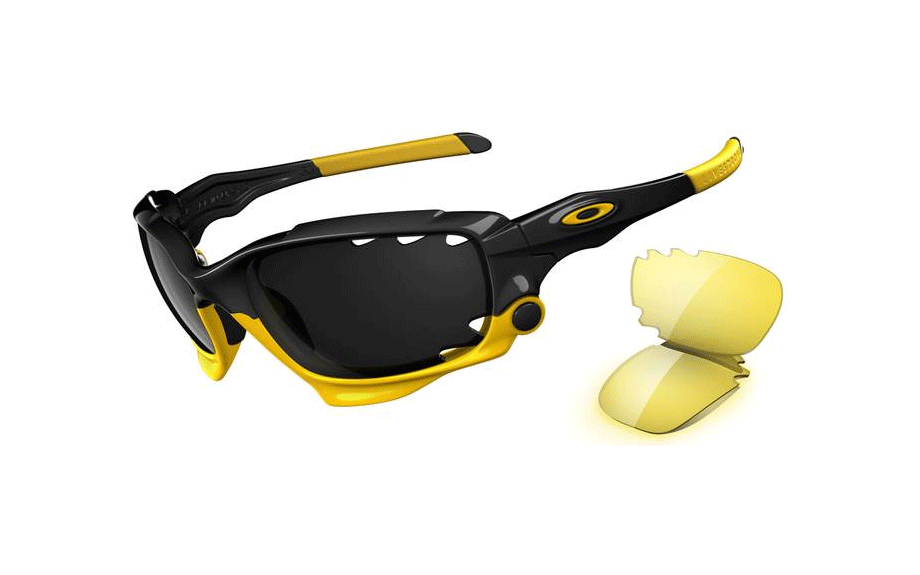 black and yellow oakley sunglasses