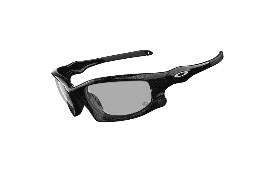 Oakley Split Jacket Black With Silver Ghost Text Oo9099 07 Free Shipping Shade Station